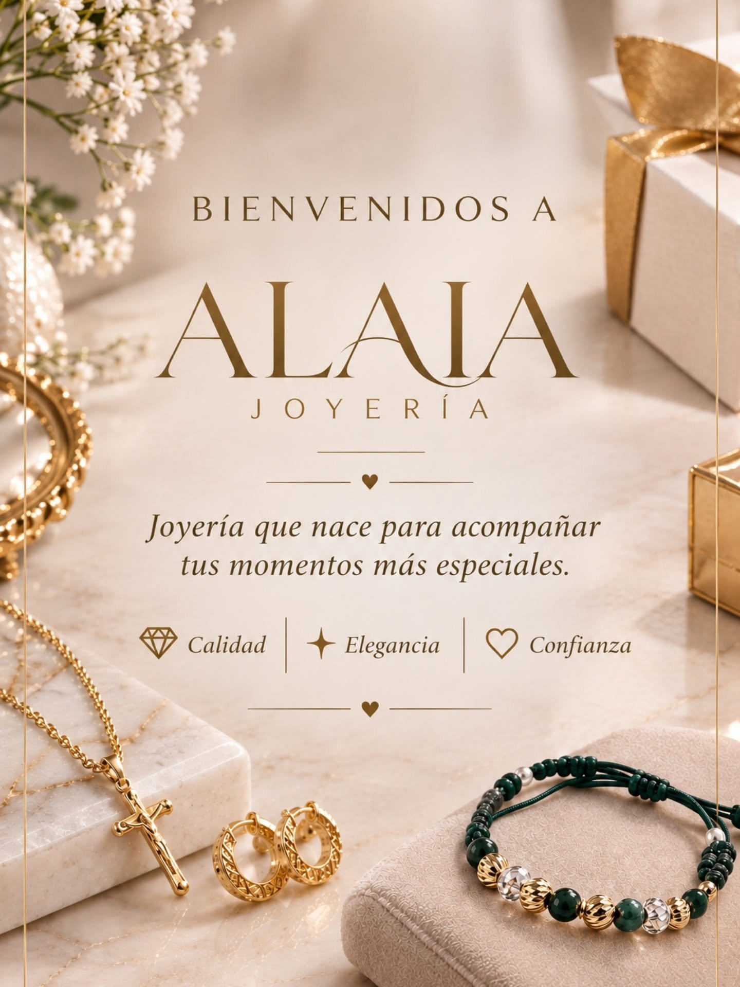 Bienvenidos a ALAIA Joyería. Joyas en oro, plata y esmeraldas.
